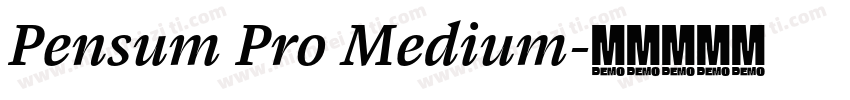 Pensum Pro Medium字体转换